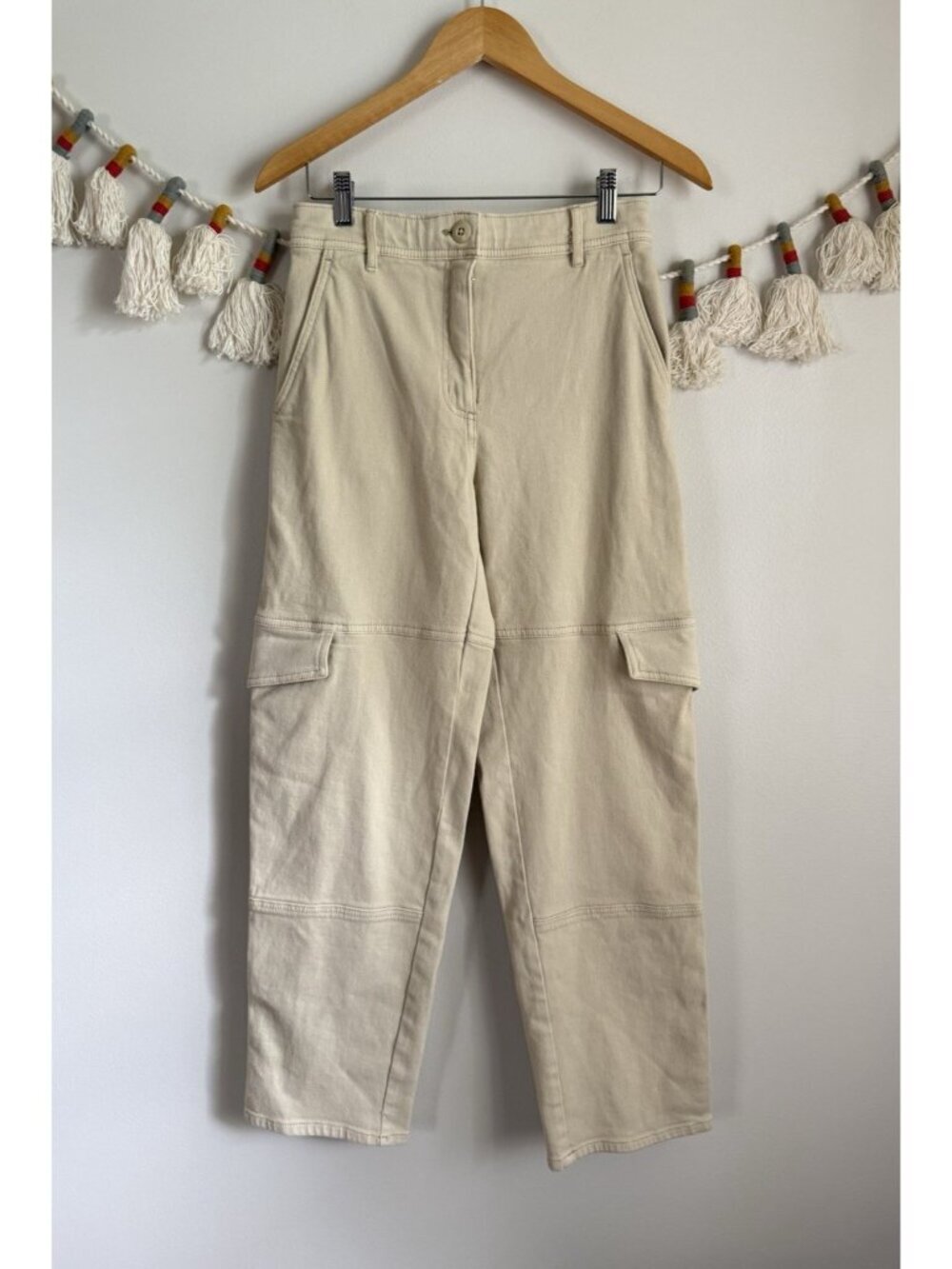 Aritzia Wilfred Free Maeve Cargo Pant Twill Cotton Cream Neutral Minimalist 2